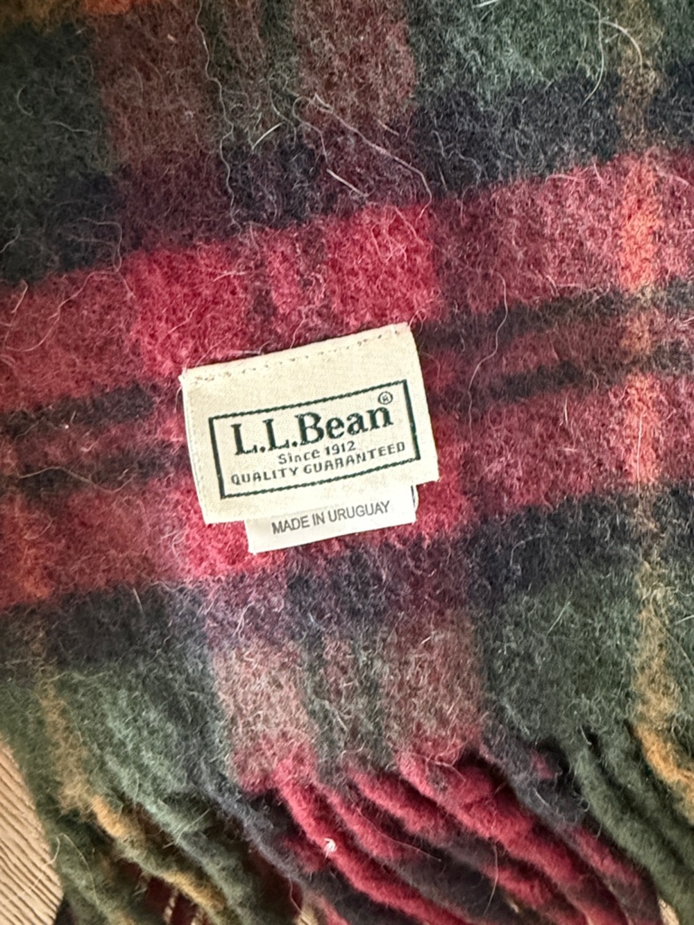 LLBean Wool Throw - Picture 3 of 5